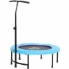 HOMCOM 40'' Kids Mini Trampoline, Adult Rebounder Jumper W/ Handle Fitness