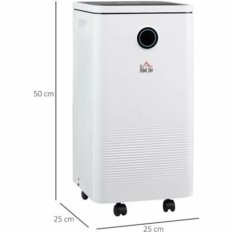 HOMCOM 10L/Day 2.5L WiFi Smart Dehumidifier, Portable Quiet Air Dehumidifier