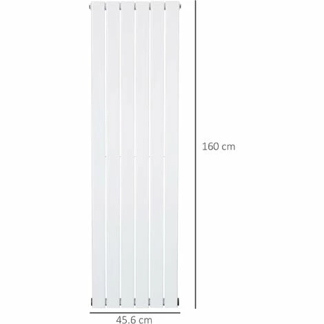HOMCOM 46 x 160cm Space Heater, Water-filled, Horizontal Radiators, White