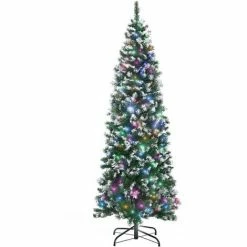HOMCOM 6FTPrelit Artificial Xmas Tree Holiday Décor W/ 300 Colourful LED Light