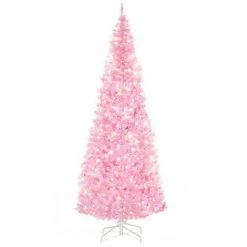 HOMCOM 7FT Prelit Artificial Christmas Tree Holiday Home Décor W/ 350 LED Light