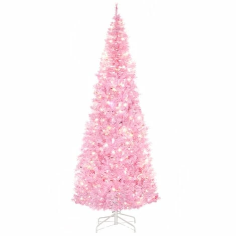 HOMCOM 7FT Prelit Artificial Christmas Tree Holiday Home Décor w/ 350 LED Light
