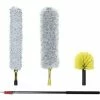 HOMCOM Extendable Feather Duster Cleaning Kit W/ Telescopic Pole 7.2m/23.6ft