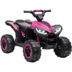 HOMCOM 12V Electric Quad Bikes For Kids Ride On Car ATV Toy For 3-5 Years Pink