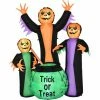 HOMCOM 8' Inflatable Halloween Witch Outdoor Decor W/ Rotating Colourful Light
