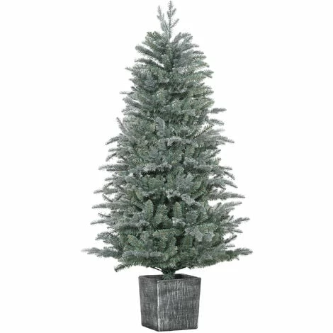 HOMCOM 5ft Artificial Christmas Tree Xmas Decoration w/ Pot Stand and 1140 Tips