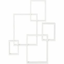 HOMCOM Floating Shelves, Interlocking Cube Shelves For Decoration, White