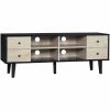 HOMCOM TV Unit Cabinet For TVs Up To 60 Inches With Drawers Shelves, Grey