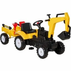 HOMCOM Kids Pedal Go Kart Children Ride On Digger Tractor Toy Car For 3-6 Years