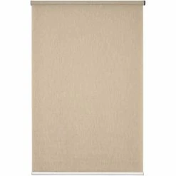 HOMCOM Electric Smart Roller Blinds For Windows With Remote, Brown, 120x180cm