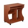 HOMCOM Computer Desk PC Laptop Writing Table Storage Shelf Workstation Wood Cart