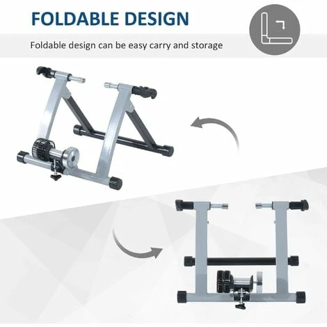 HOMCOM Indoor Bicycle Bike Trainer Suitable for 26"-28"/ 700C Road Bike Tyres