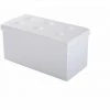 HOMCOM Storage Ottoman Tool Box Faux Leather Folding Bench Foot Rest, White