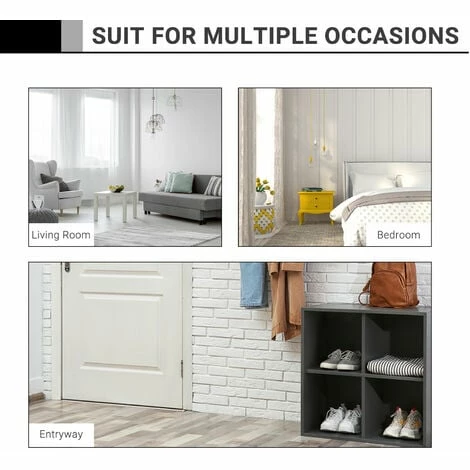 HOMCOM Wooden Console Table with Storage Shelf Two Drawers for Entryway White