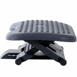 HOMCOM Foot Rest Adjustable Height Angle Tilting Platform Home Office Footstool