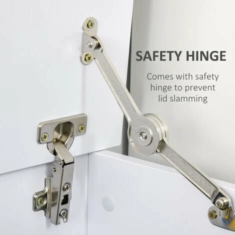 HOMCOM Storage Box Chest With Lid Keepsake Spacious Collection Chipboard -White