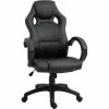 HOMCOM Racing Gaming Chair Swivel Home Office Gamer Desk Chair W/ Wheels, Black
