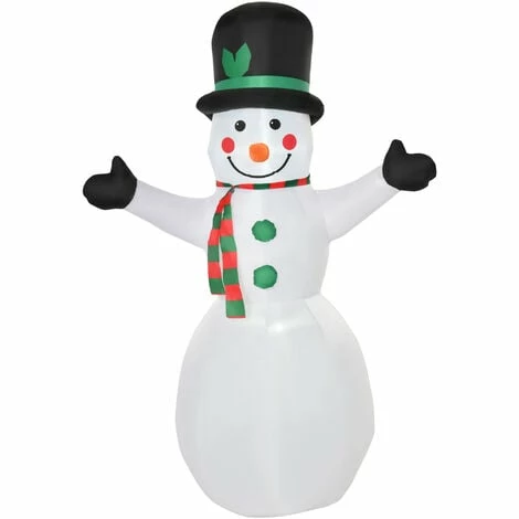 HOMCOM 1.8m Inflatable Snowman 6 LED Lights Christmas Air Blown Decoration Outdoor
