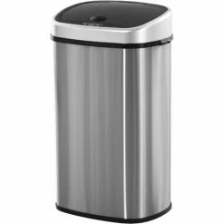 HOMCOM Sensor Dustbin Touchless Trash Can Automatic Stainless Steel 58L